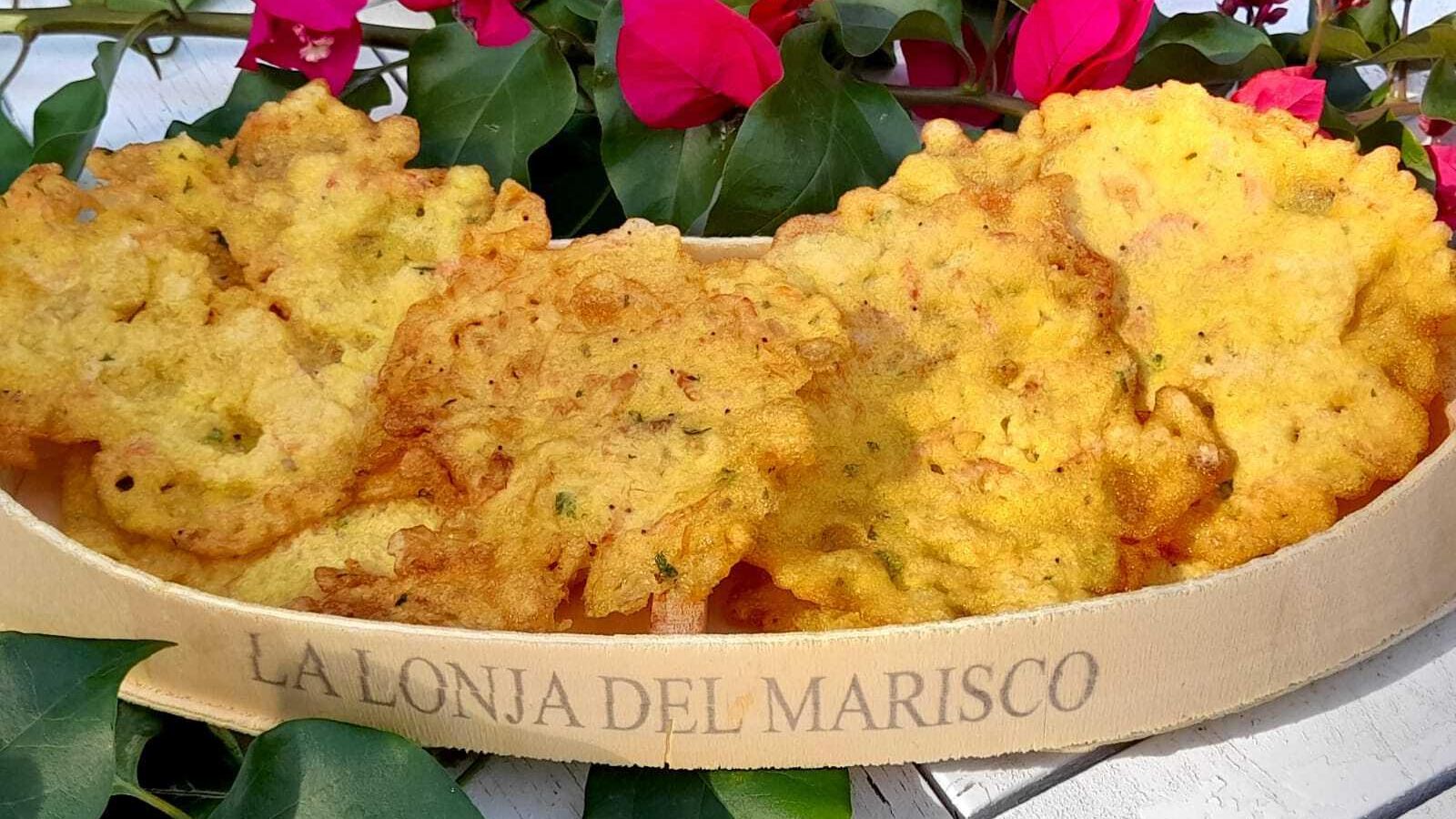 Tortillitas de camarones de La Lonja del Marisco