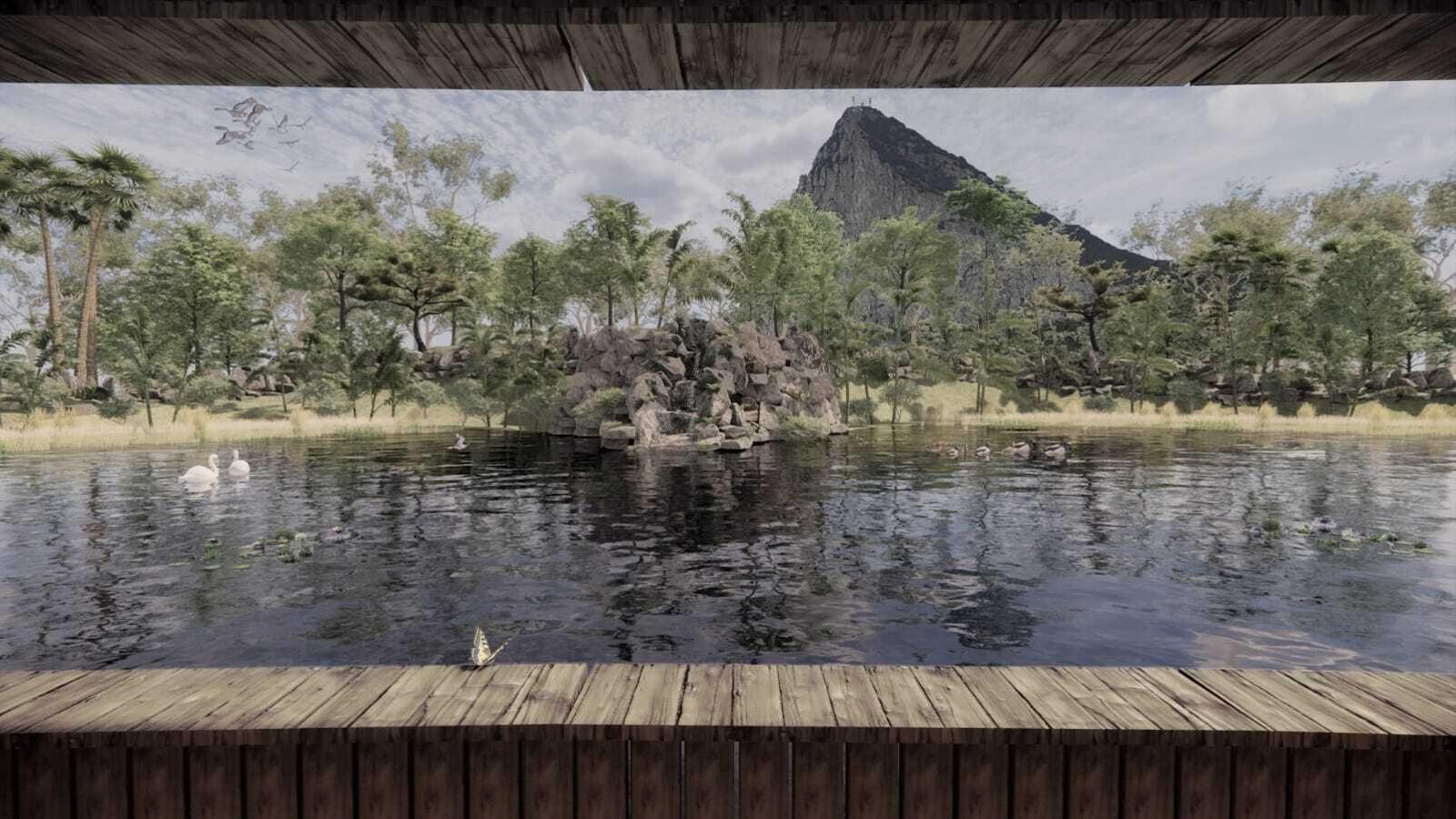 Recreación infográfica de una de las lagunas.