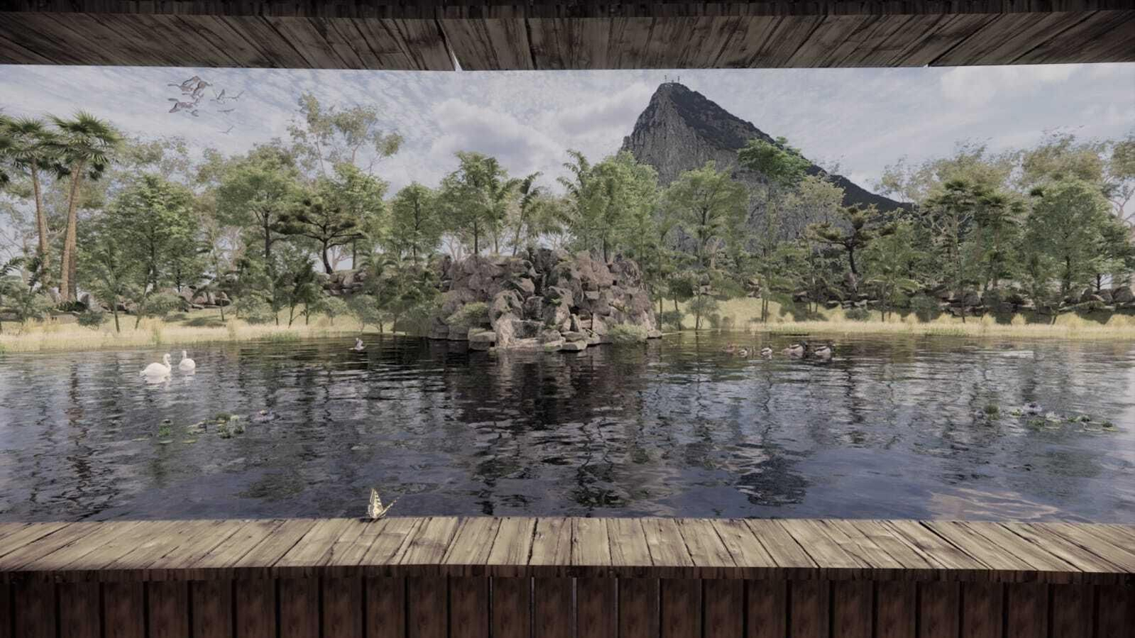 Recreación infográfica de una de las lagunas del Princesa Sofía.