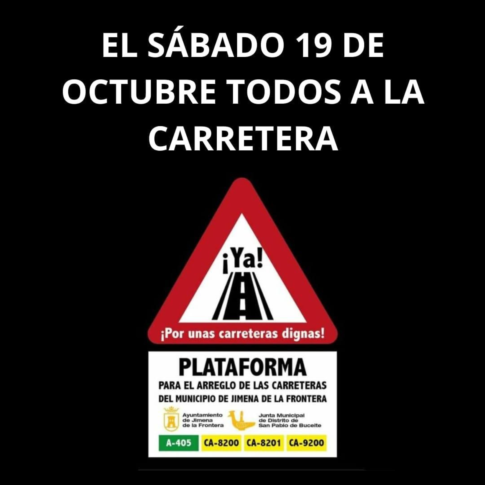 El cartel de la marcha.