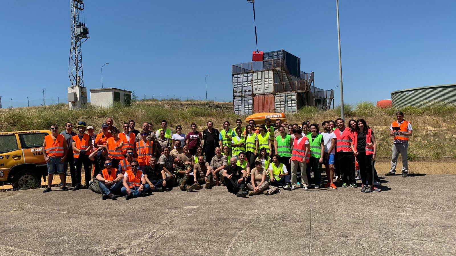 Todos los participantes en el ejercicio.