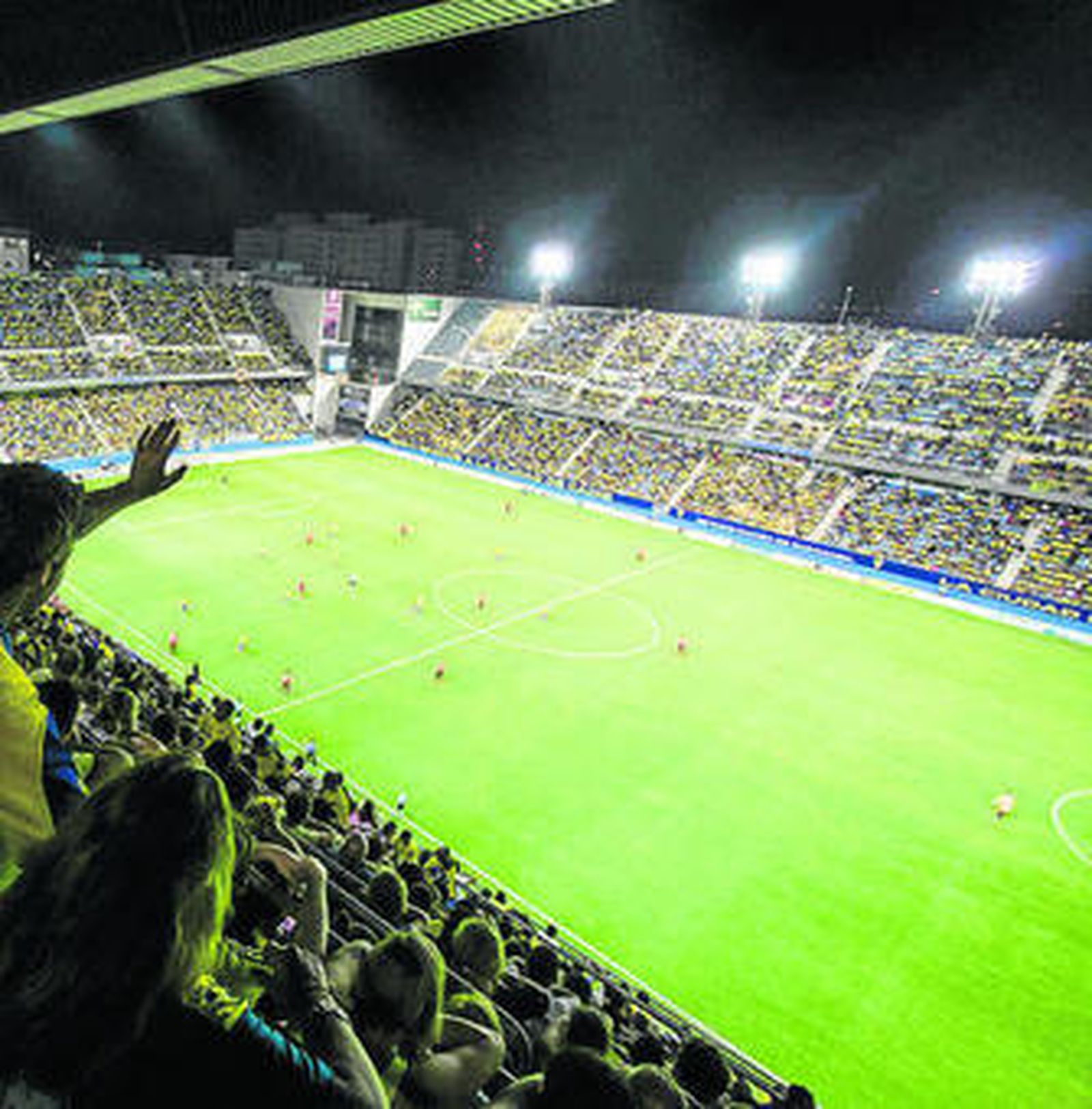 Aspecto del Ramón de Carranza en el duelo contra el Mallorca.