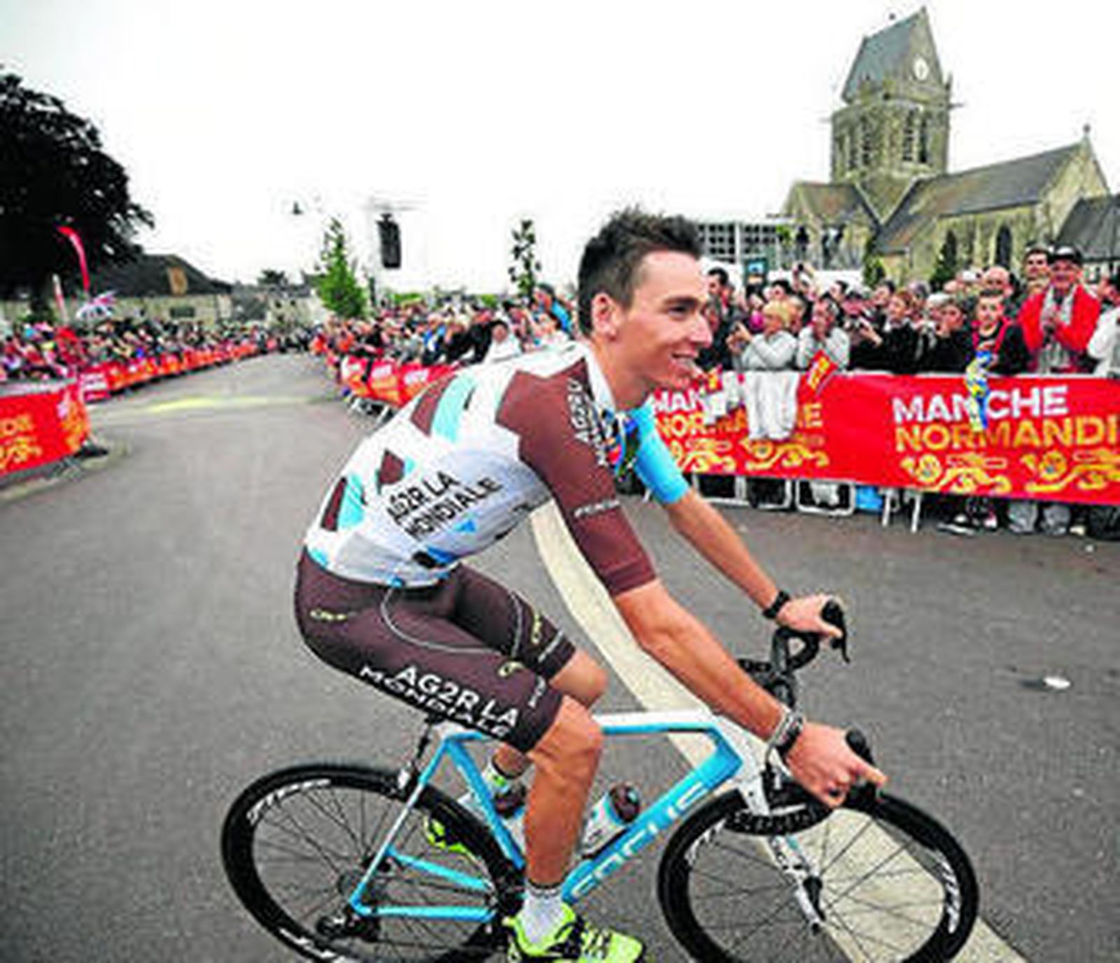 Romain Bardet, durante una etapa del Tour.
