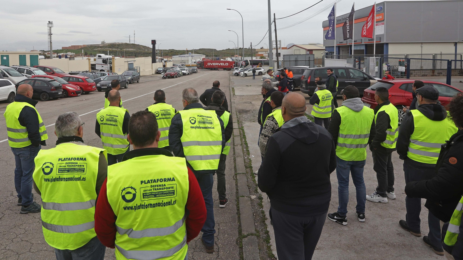 Fotos de la cuarta jornada de huelga de camioneros en Algeciras