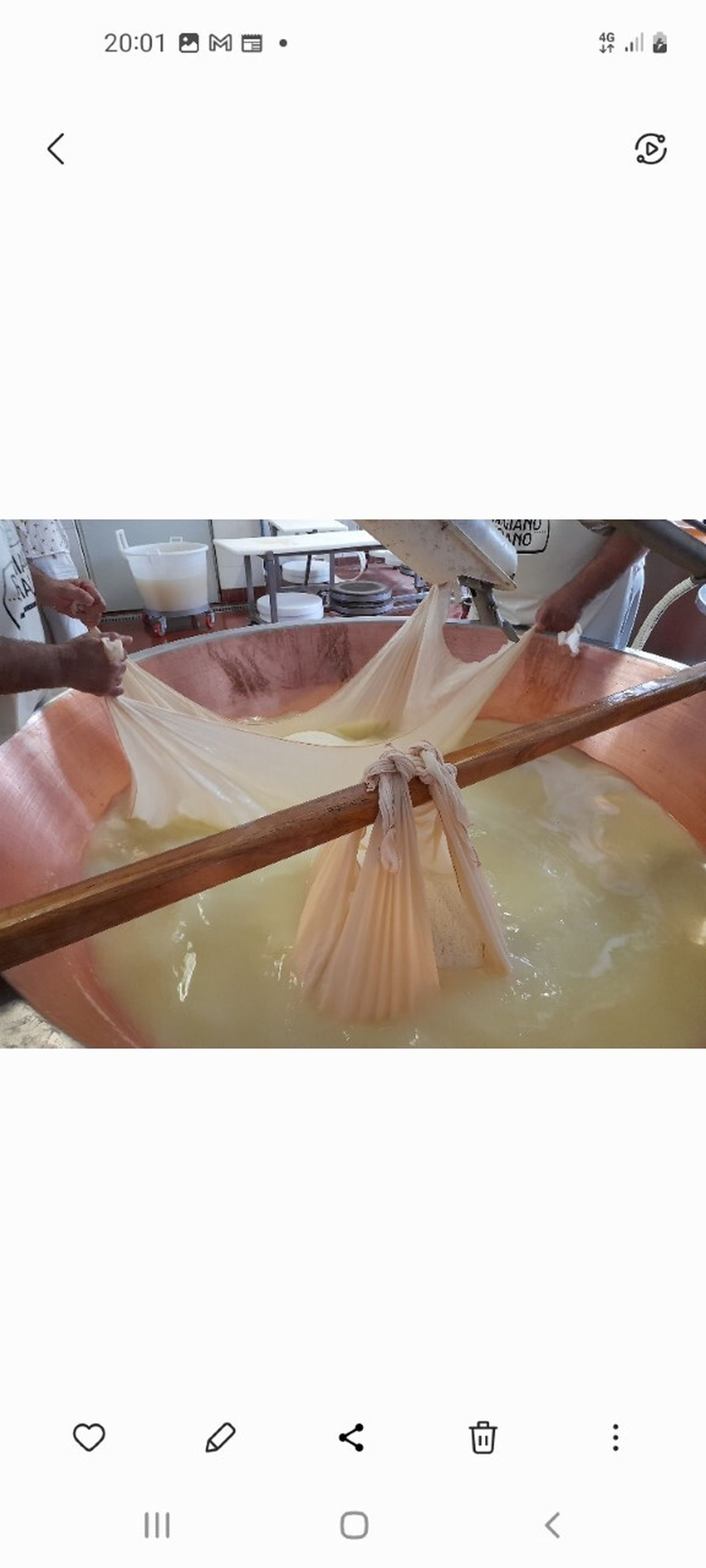 La bola de leche con cuajo se extrae en tela