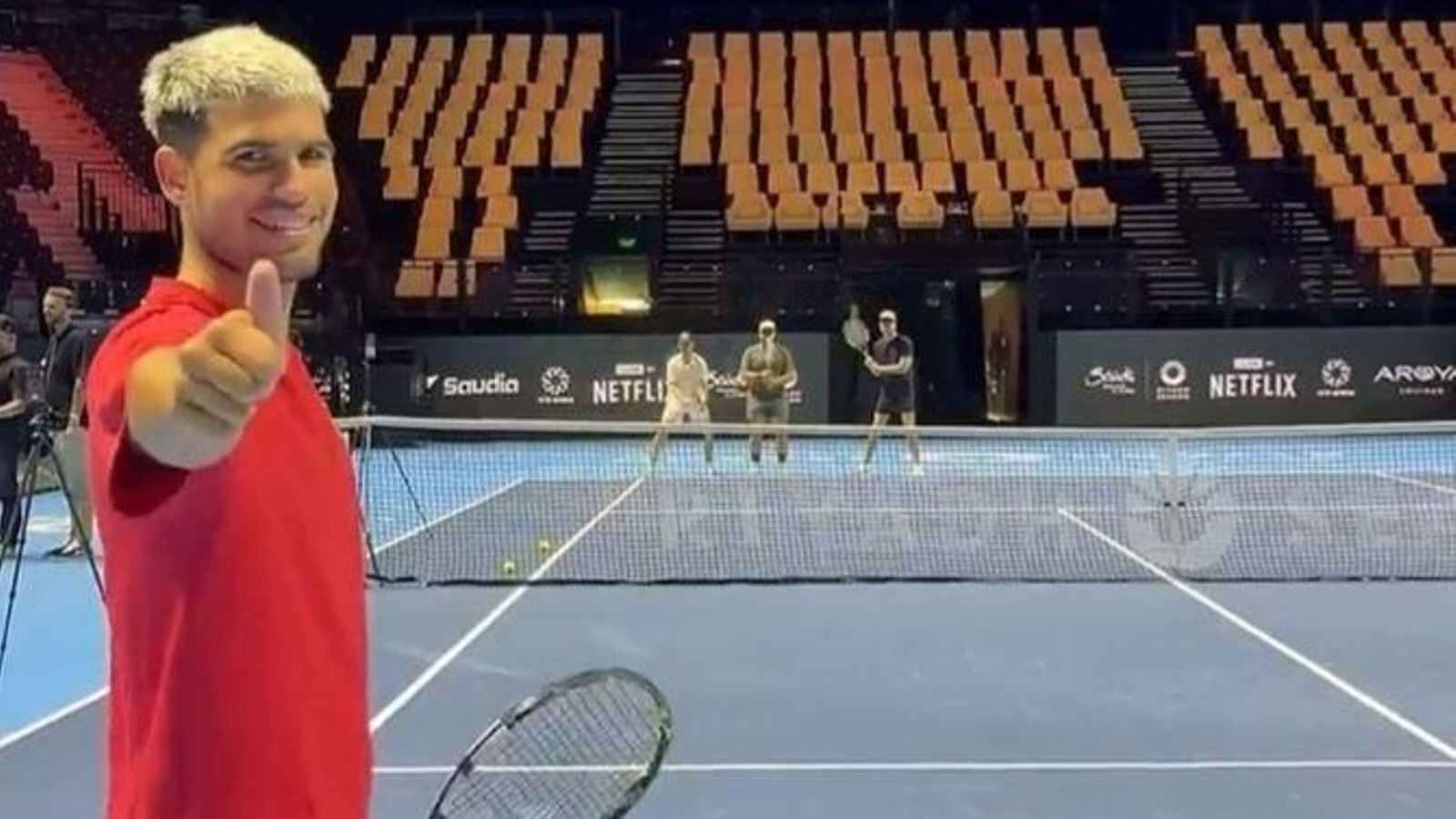 El reto viral de MrBeast que evidencia la dificultad de restar un saque de Alcaraz