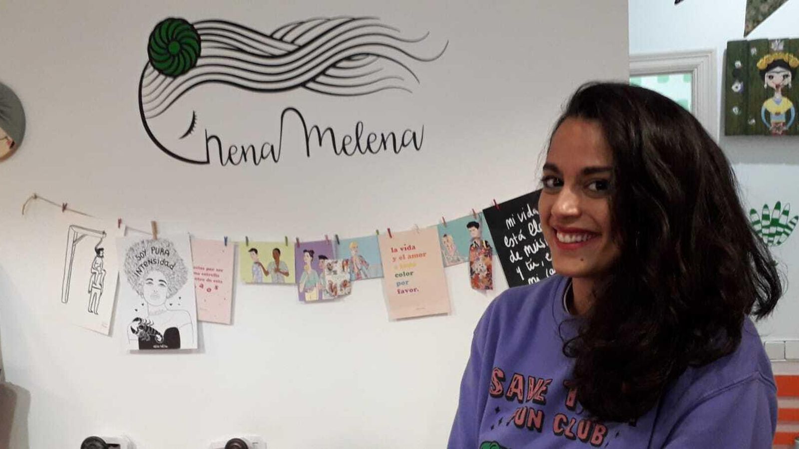 Marta Porcel, de Nena Melena, en su tienda de la calle San Pedro.