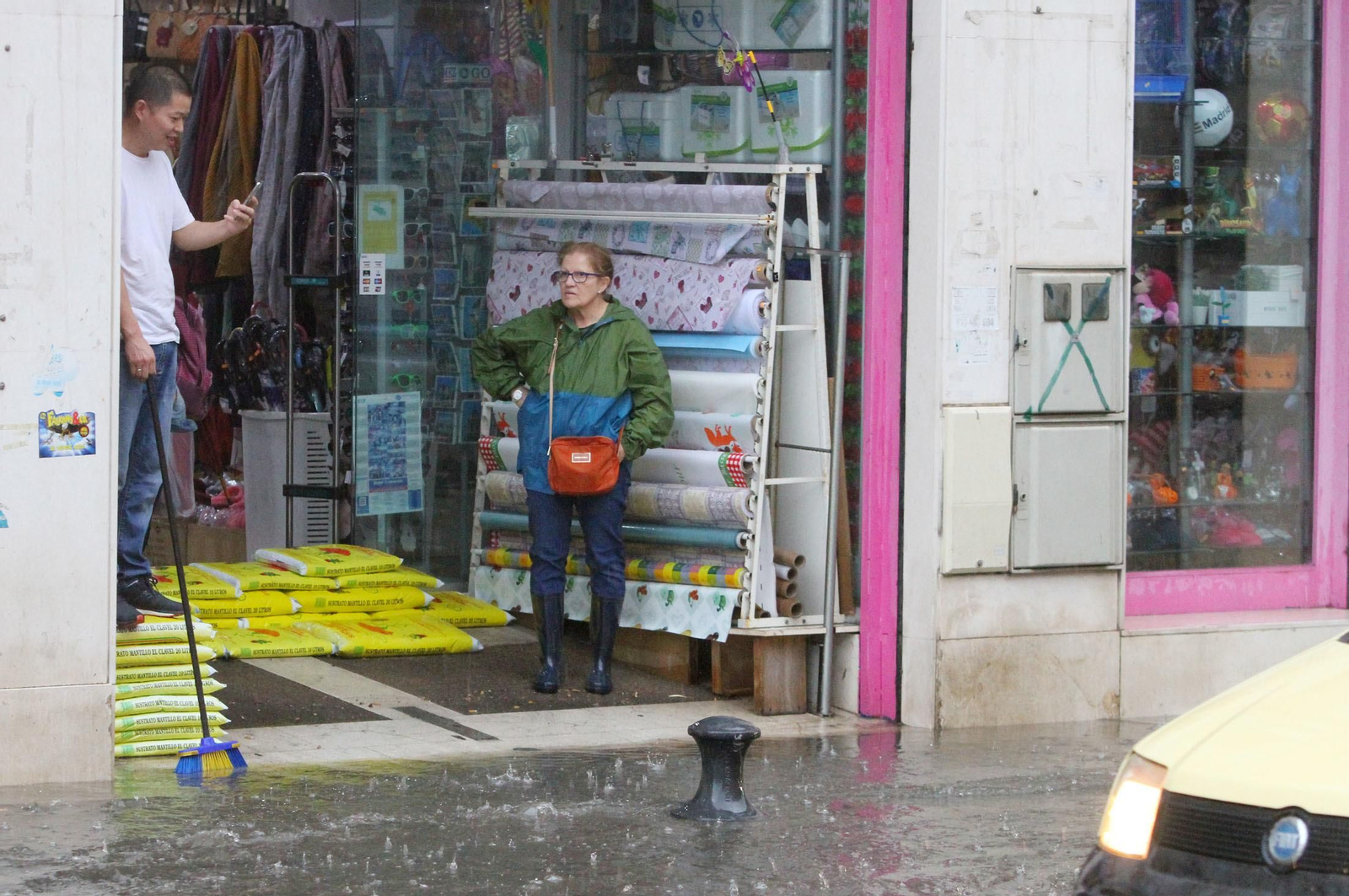 Imágenes del temporal de lluvia en Huelva.