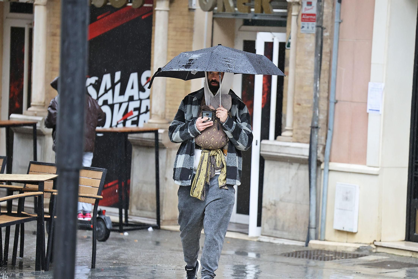Las imágenes de la mañana de lluvia en Huelva