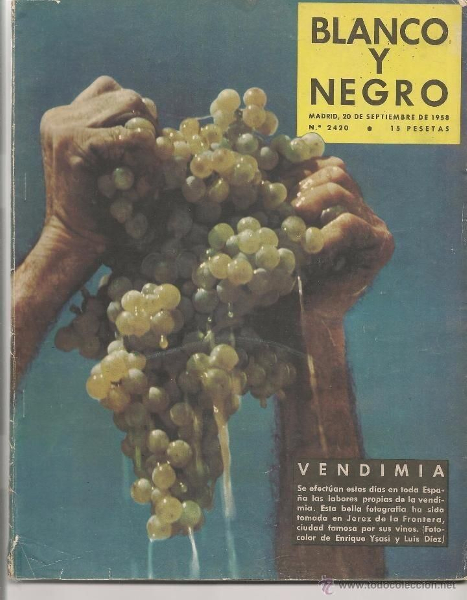 Portada de Blanco y Negro de 1958.