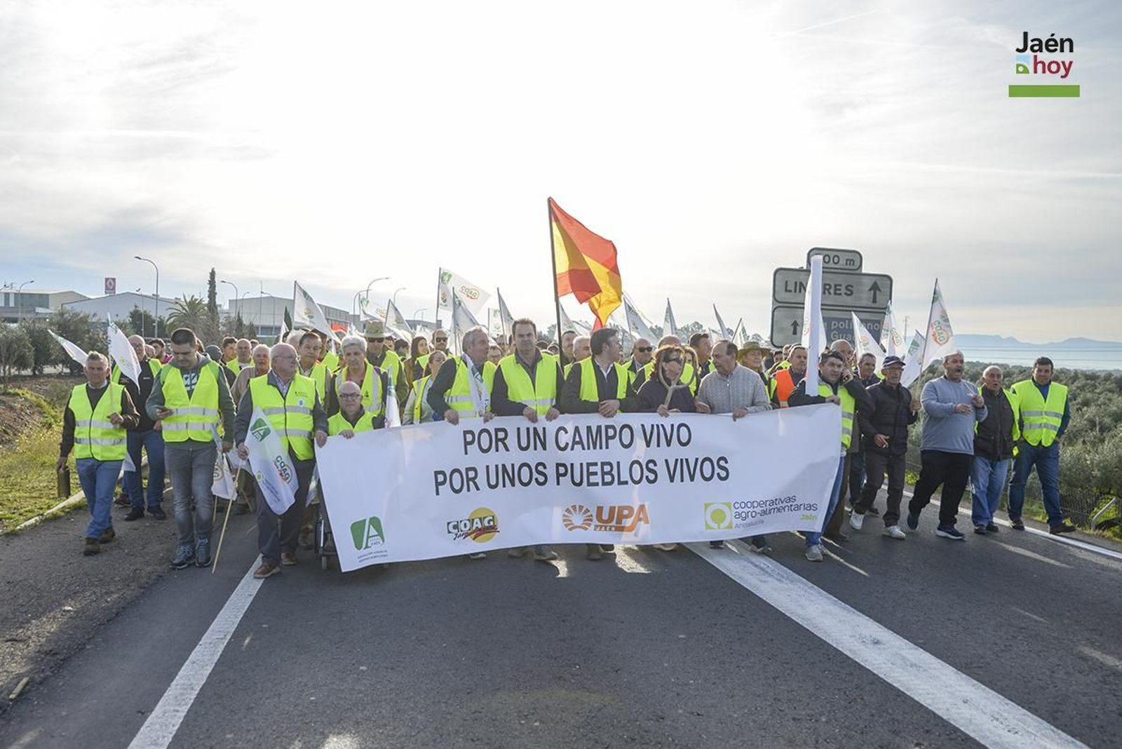 El campo protesta en Jaén por las medidas de la PAC.