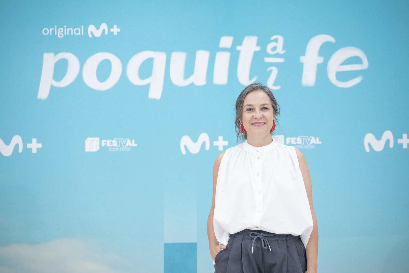 Pilar Gómez en la presentación de 'Poquita Fe' en el FesTVal de Vitoria