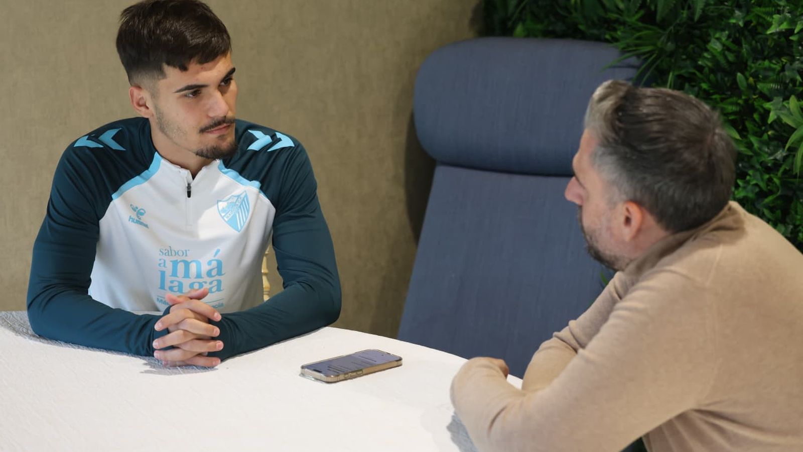 Chupete, durante la entrevista con este diario