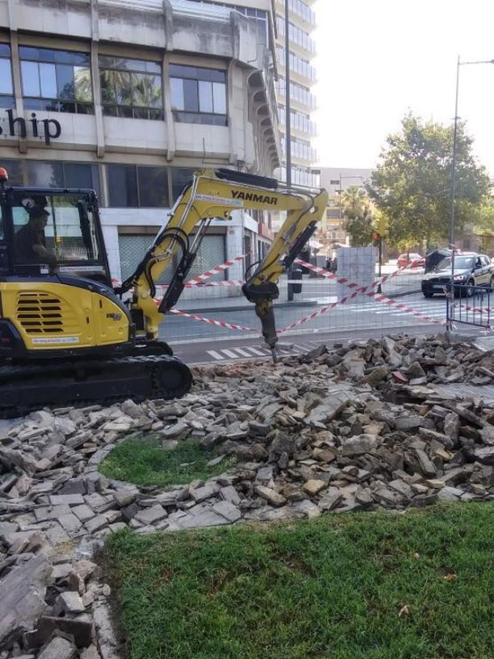 Trabajos llevados a cabo en la avenida de Alemania el pasado mes de septiembre.