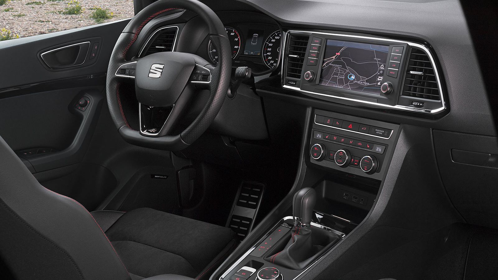 El interior del Ateca tiene detalles específicos.