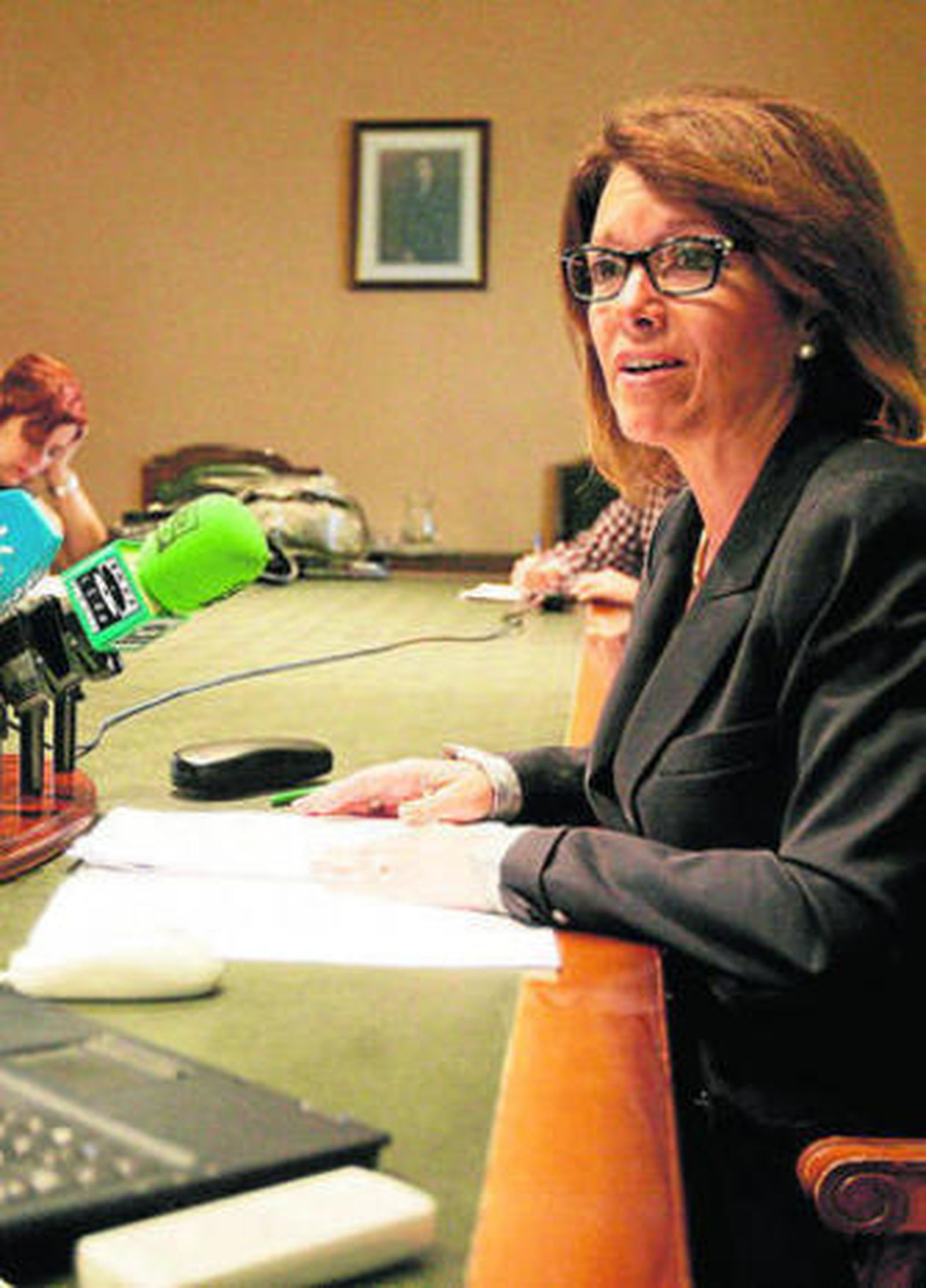Manuela Gómez, ayer en rueda de prensa.