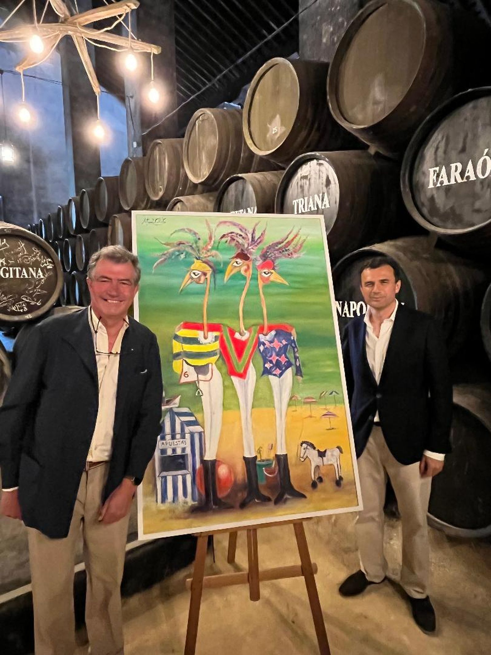 Antonio León Bohórquez y Bruno García León, durante la presentación del cartel de las Carreras de Caballos 2022.