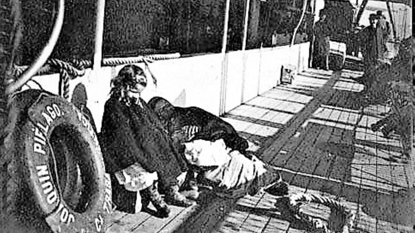 Cubierta del vapor Joaquín del Piélago que hacía la ruta Cádiz-Tanger-Algeciras.