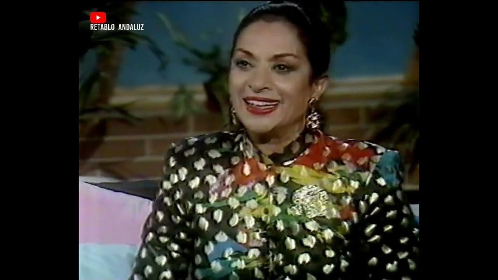 Lola Flores en el programa 'Tres más una', en 1989