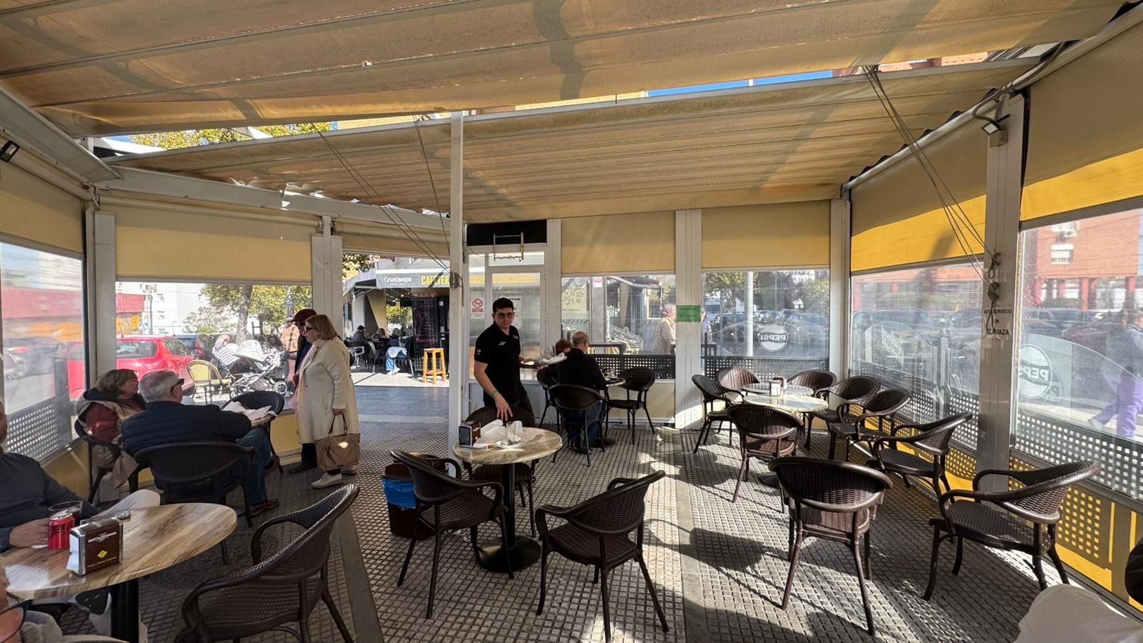 Un restaurante en Huelva capital, la pasada semana.