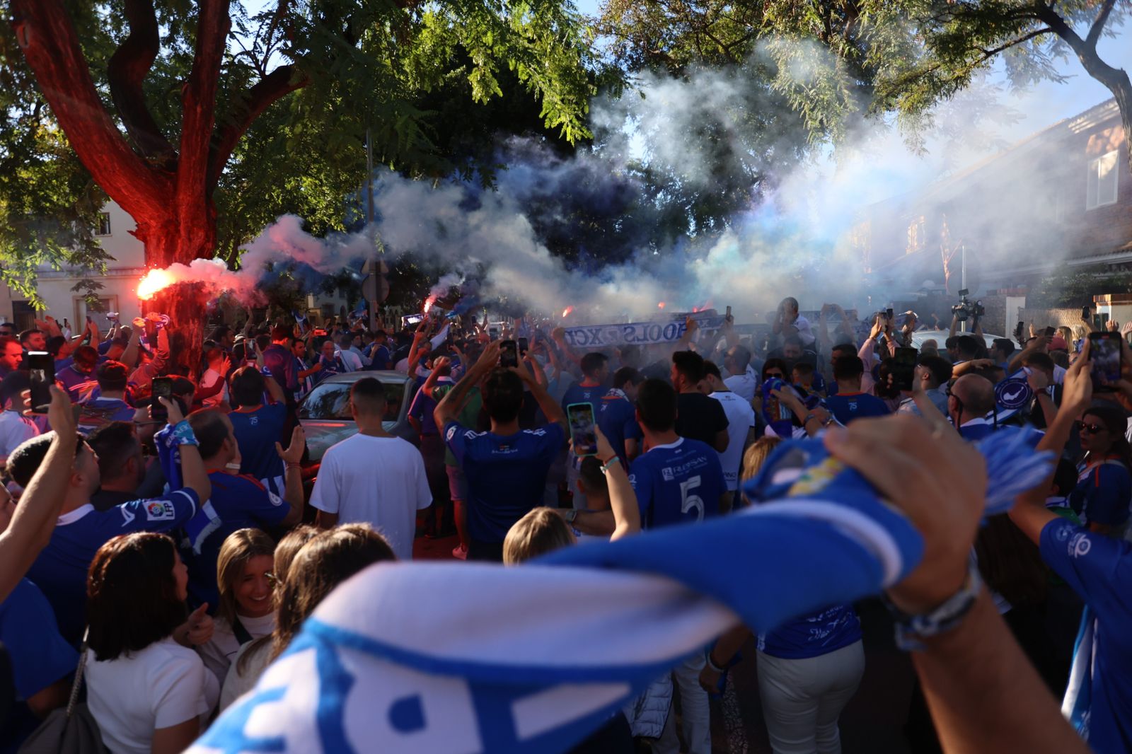 Así ha sido el recibimiento al Xerez CD en los aledaños de Chapín para el derbi
