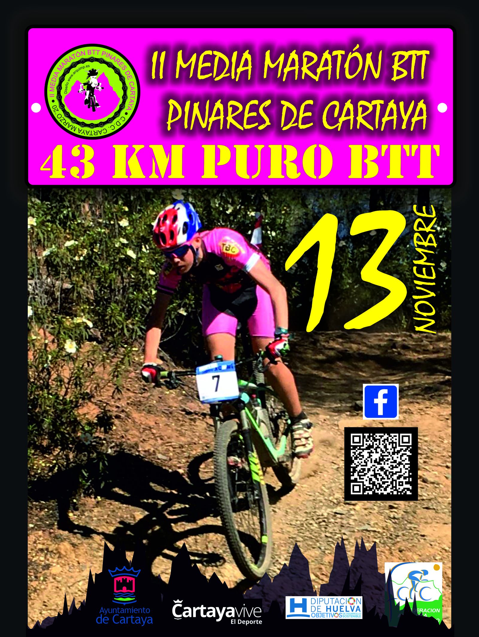 Cartel anunciador de la prueba que se disputa el día 13 de este mes en Cartaya.