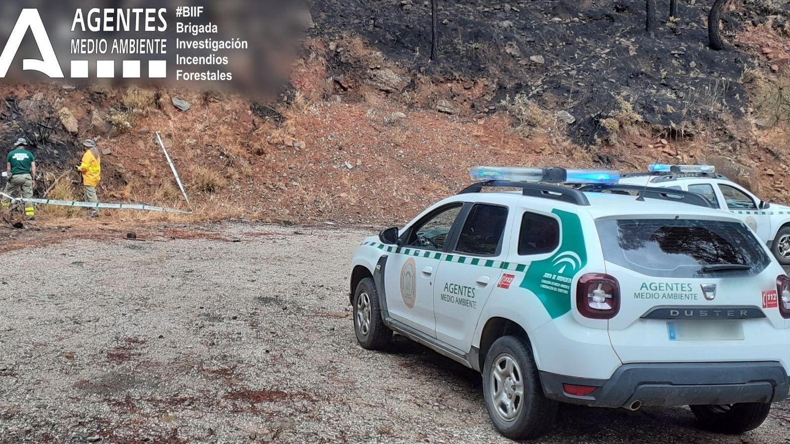 Agentes de Medio Ambiente trabajando en el lugar Agentes de Medio Ambiente trabajando en el lugar