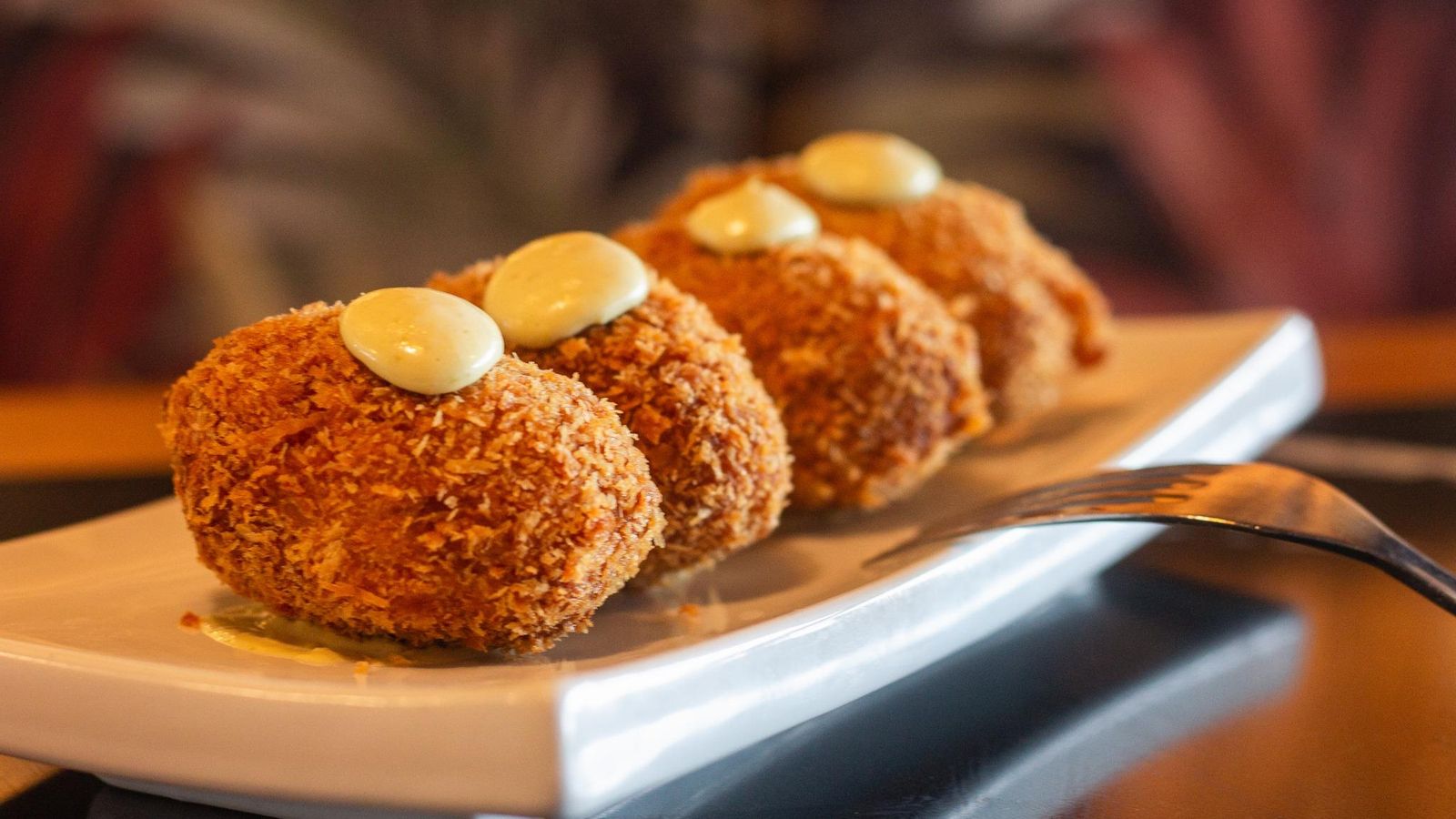 Croquetas creativas en restaurante Puro Negro (Cádiz)