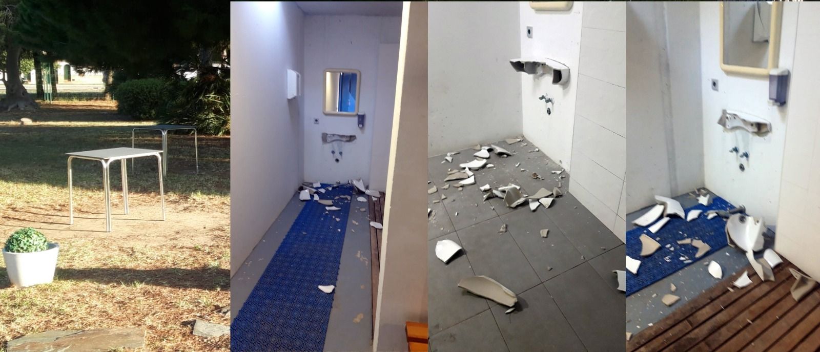 Estado en el que quedaron las instalaciones.