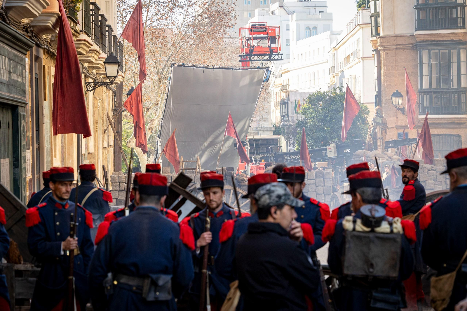 Imágenes de la grabación de la serie 'Young Sherlock' en Cádiz Imágenes de la grabación de la serie 'Young Sherlock' en Cádiz