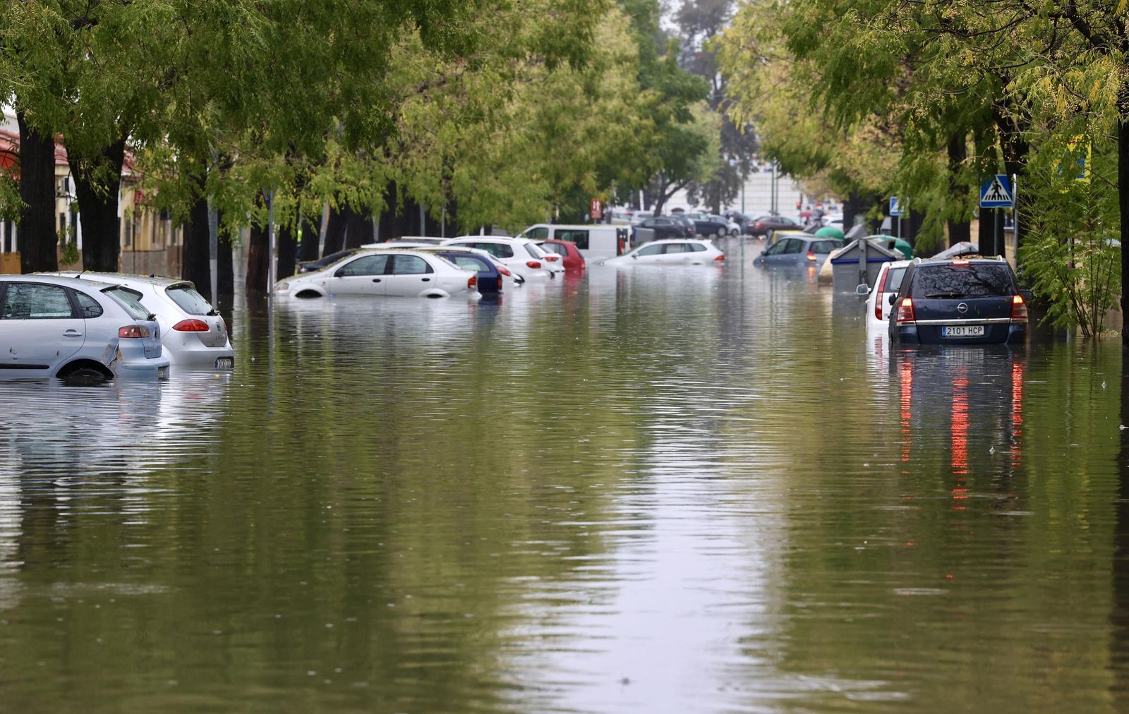 Inundación en la Ronda del Tamarguillo