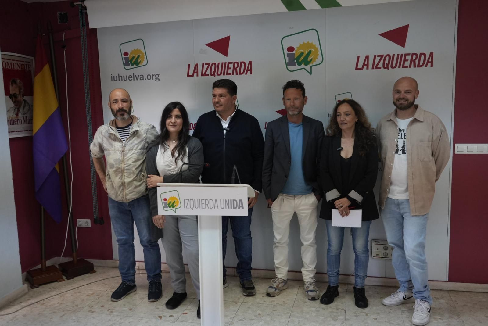 Presentación de la coordinadora provincial de Izquierda Unida Huelva, este lunes.