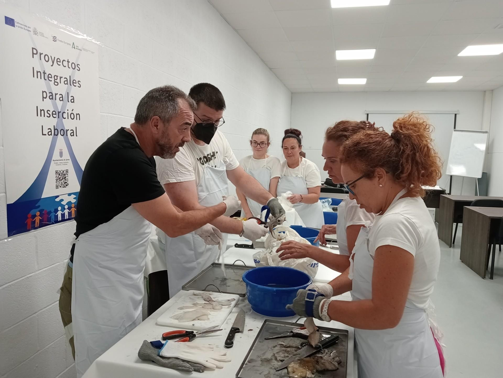 Alumnos durante la formación en Jerez.