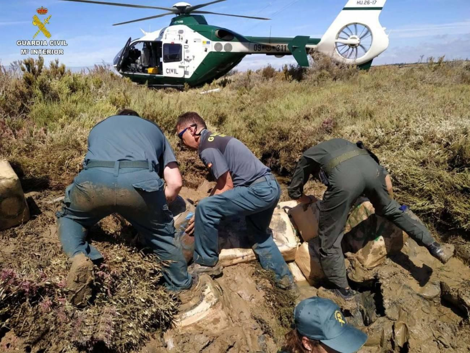 Imagen de la intervención de la Guardia Civil