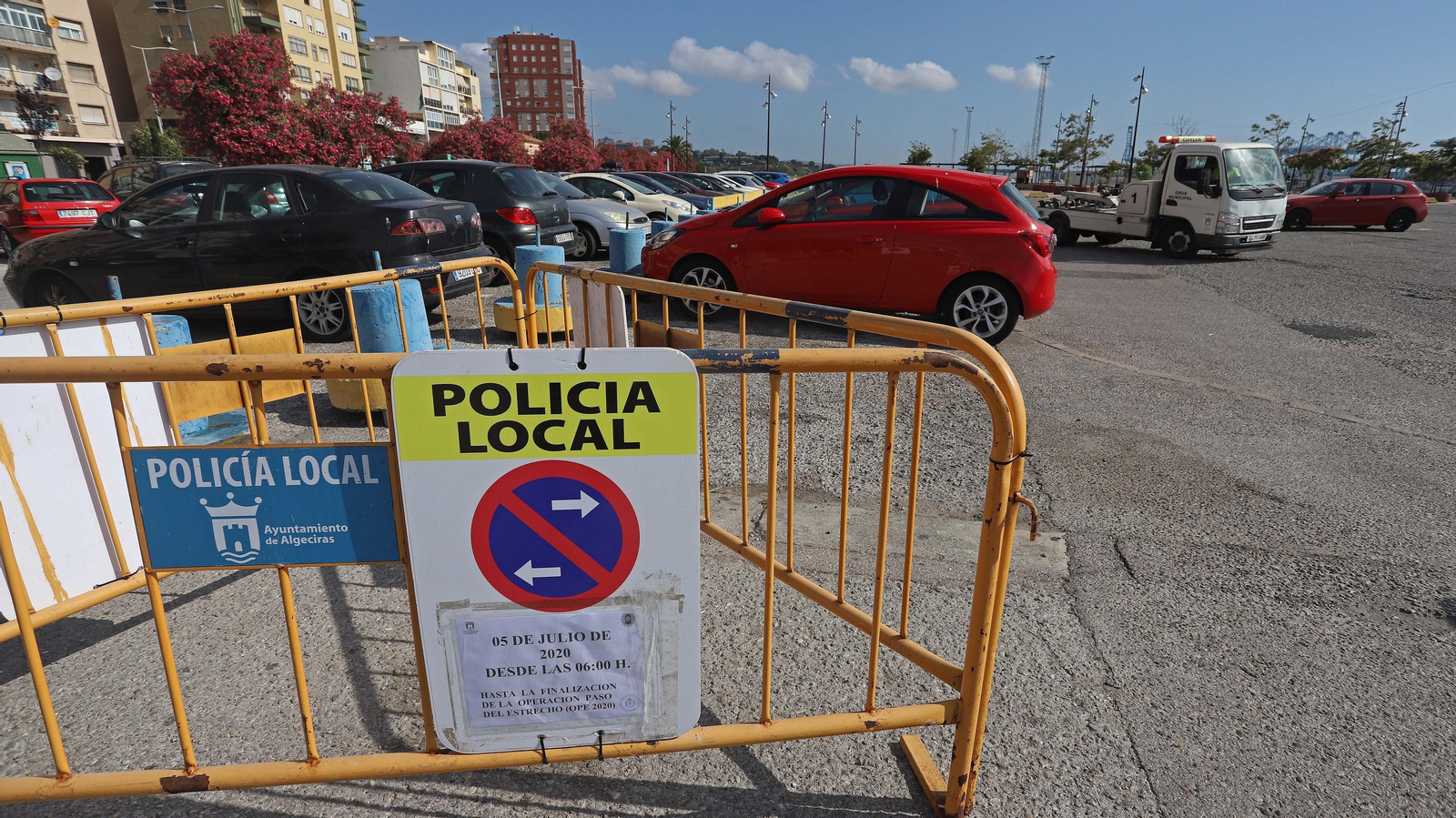 Cierre del aparcamiento del Llano Amarillo