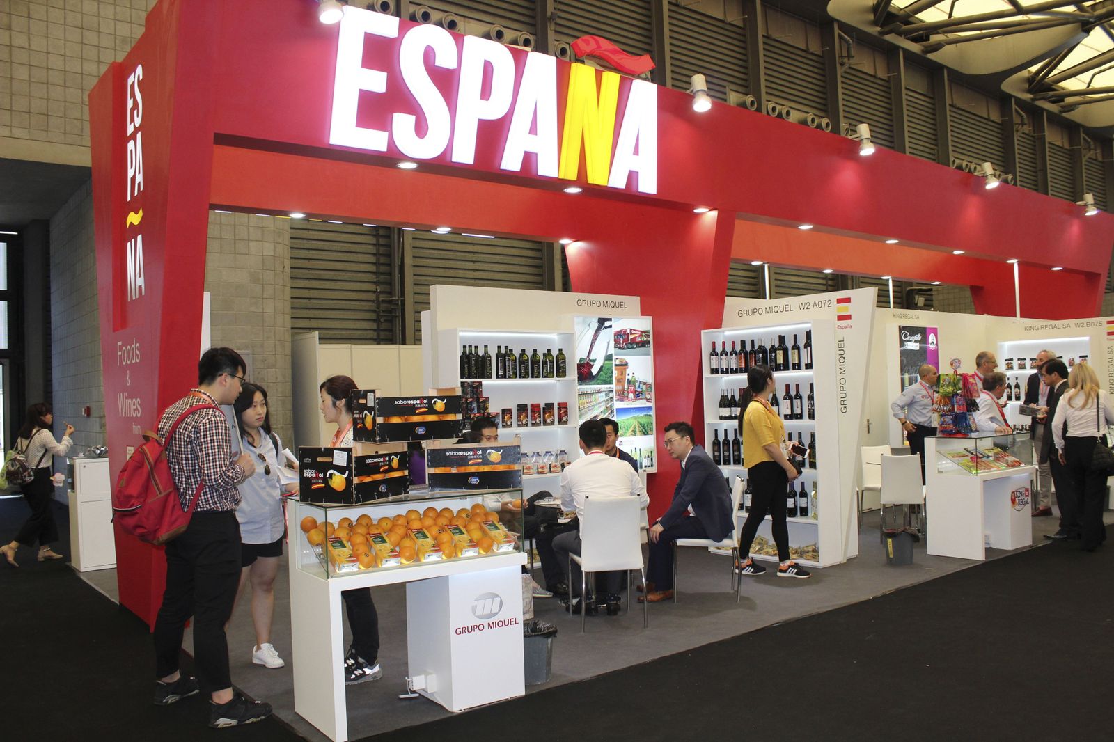 Uno de los 42 expositores españoles presentes en el Salón Internacional de la Alimentación (SIAL), celebrado en Shanghai en 2017.