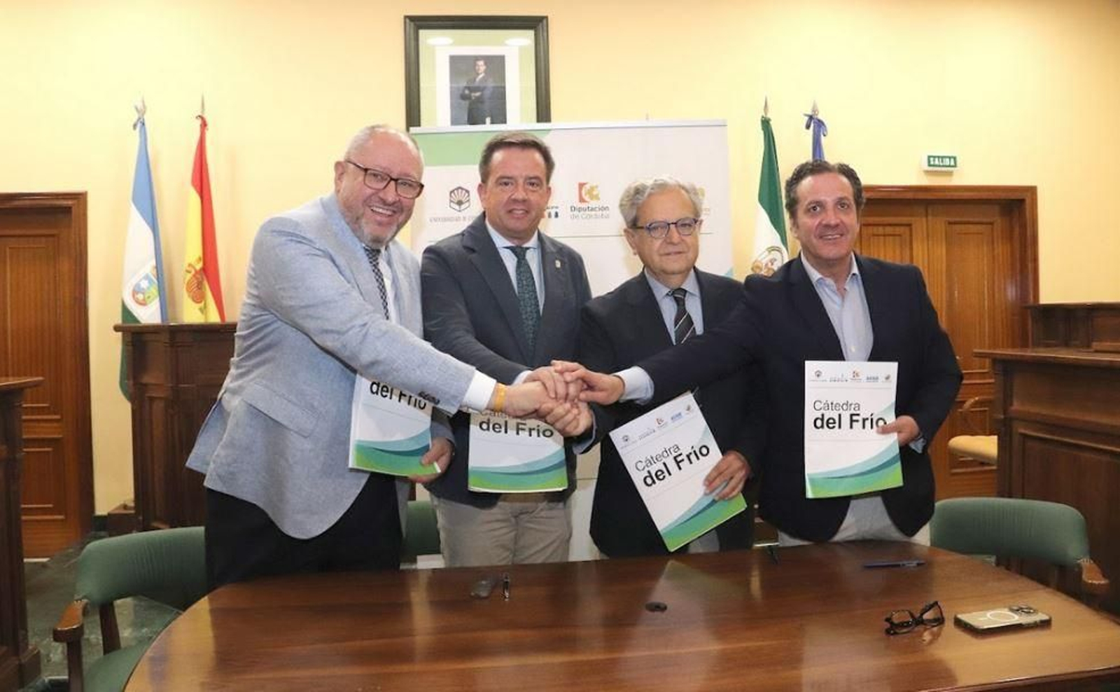 Manuel Torralbo, Aurelio Fernández, Salvador Fuentes y Joaquín Peñalver, en Lucena.