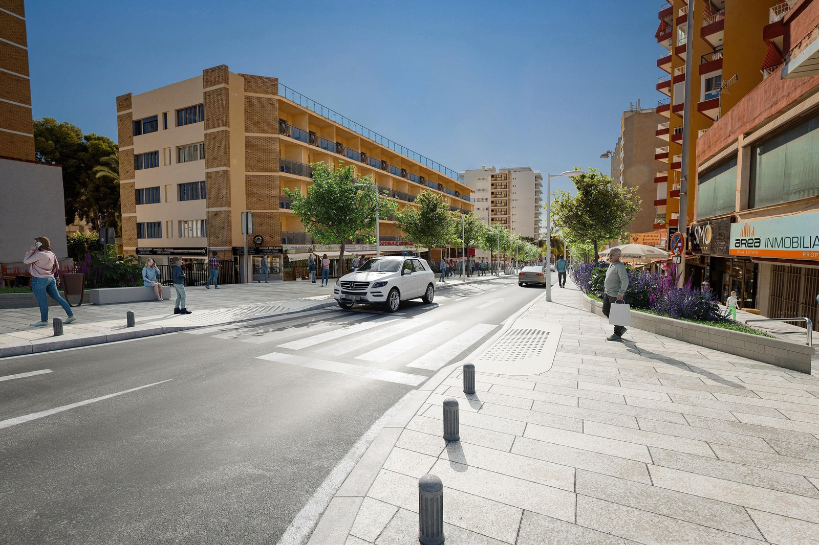 Infografía de cómo quedará la avenida Alay de Benalmádena tras la remodelación integral.
