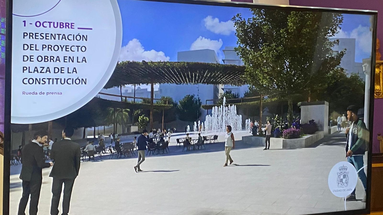 Presentación del proyecto obra en la plaza de La Constitución.