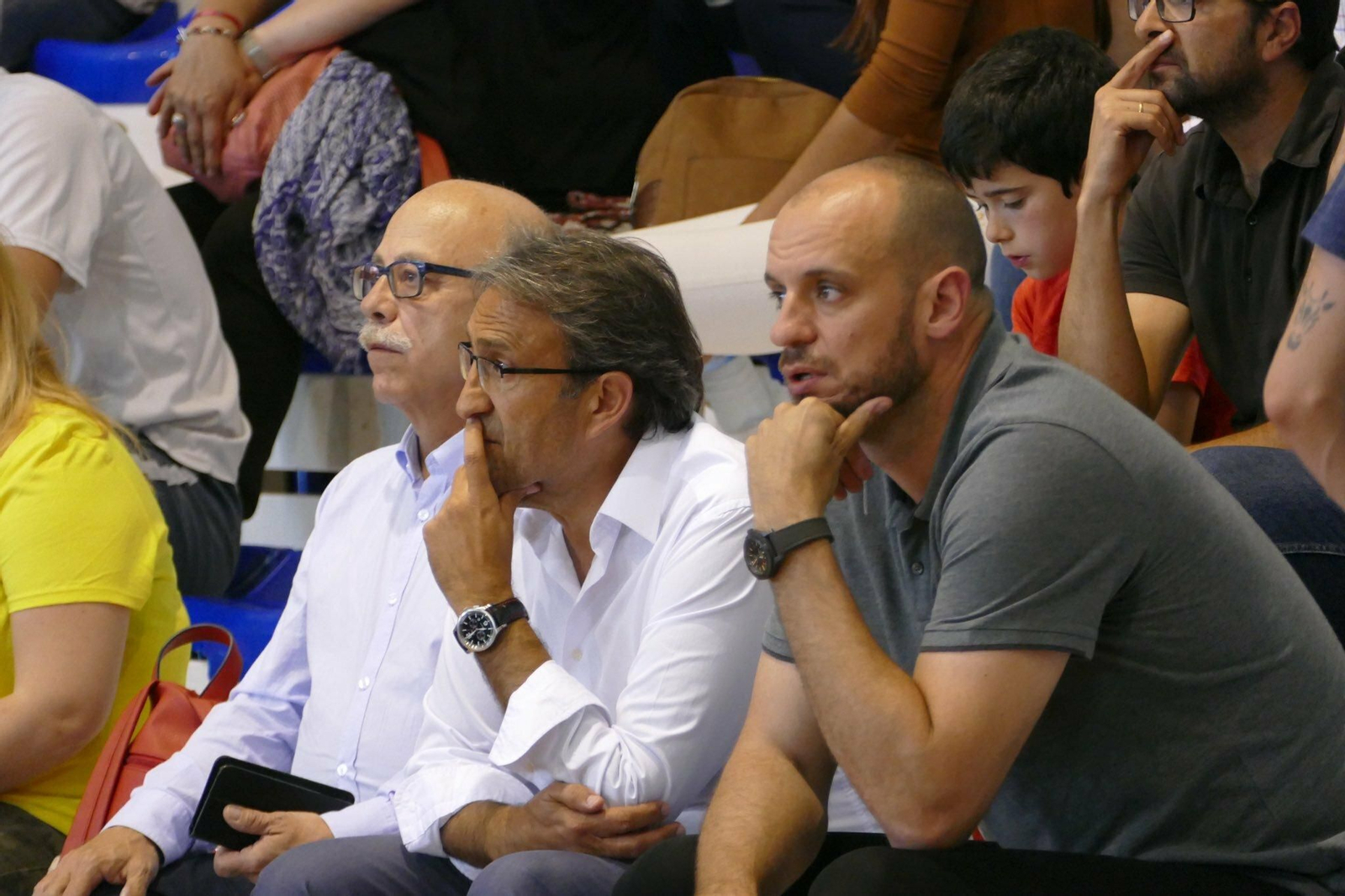 Eduardo García, Luis Casimiro y Carlos Jiménez, en Huelva.