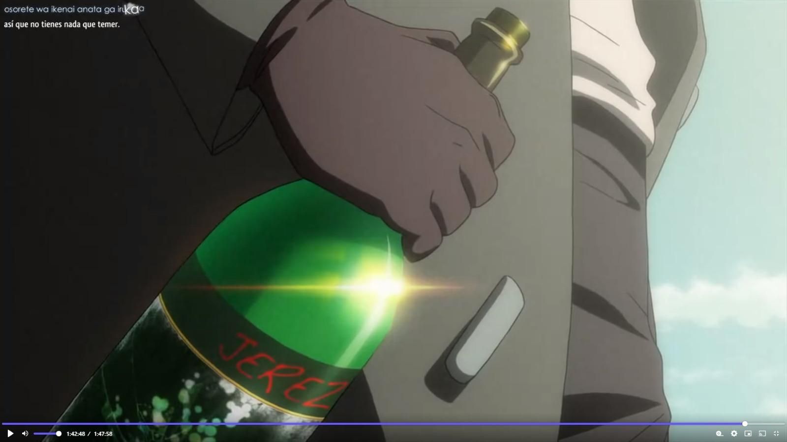 La botella de jerez en el manga One Piece. La botella de jerez en el manga One Piece.