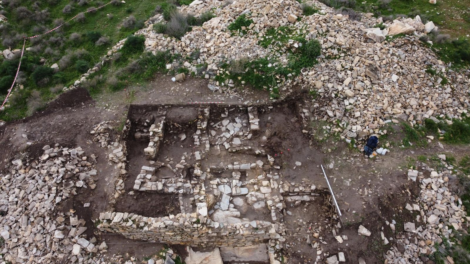 Vista panorámica de las excavaciones.