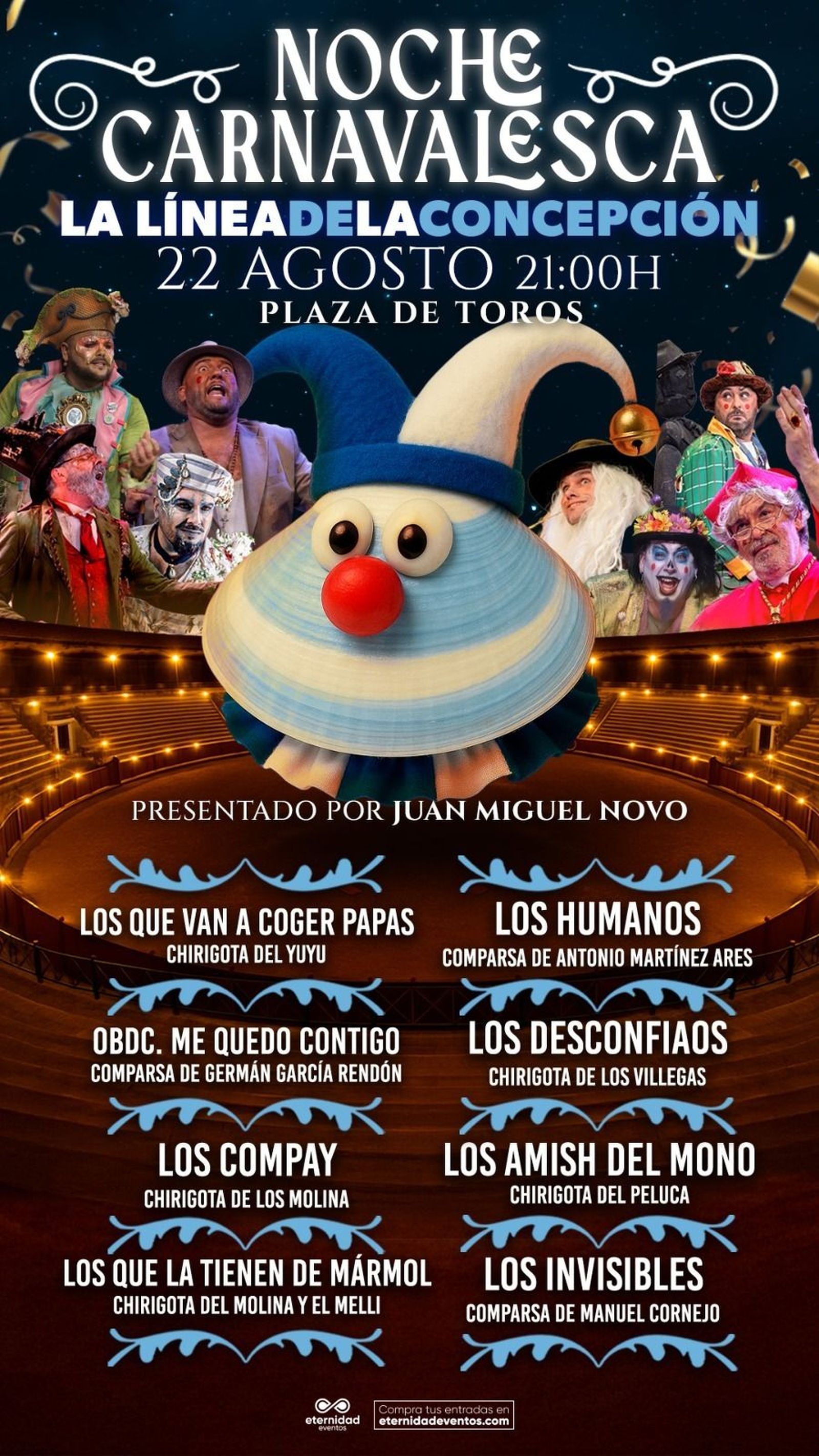Cartel anunciador de la Noche Carnavalesca de La Línea