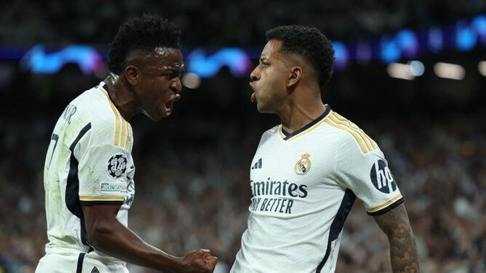 Los brasileños Vinícius y Rodrygo Los brasileños Vinícius y Rodrygo