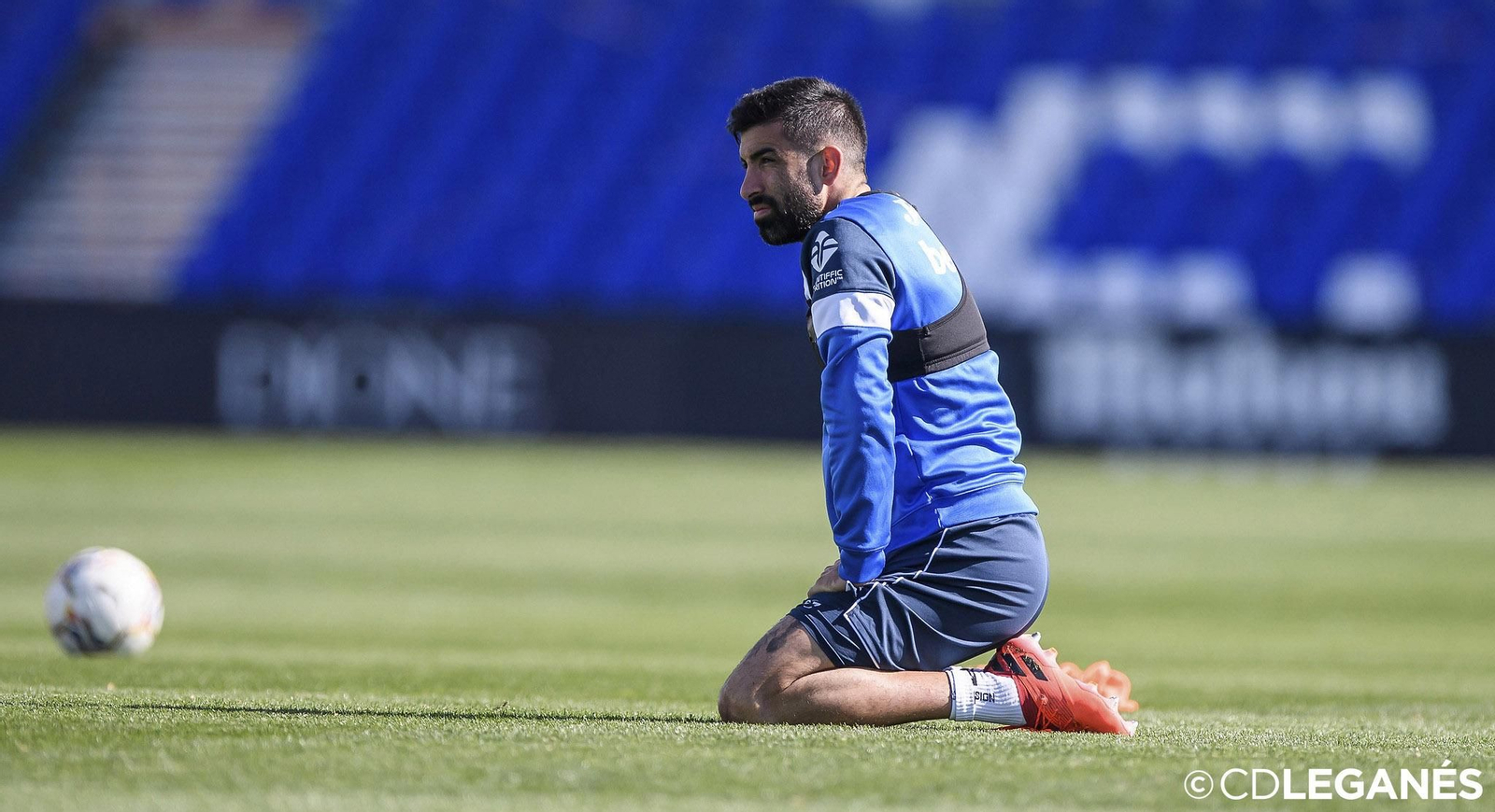 Michael Santos, en un entrenamiento.