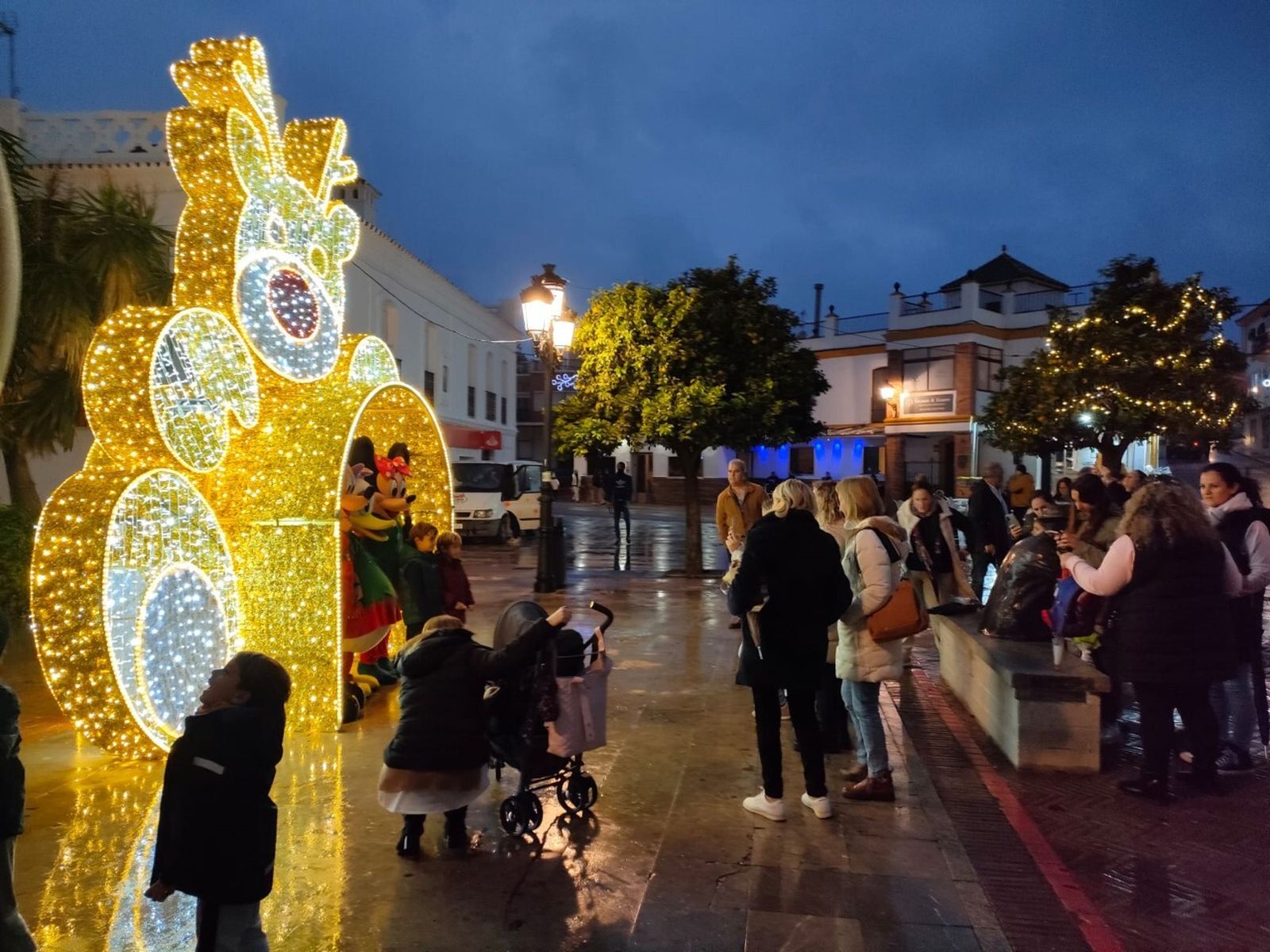 Uno de los motivos navideños del alumbrado en Los Barrios.