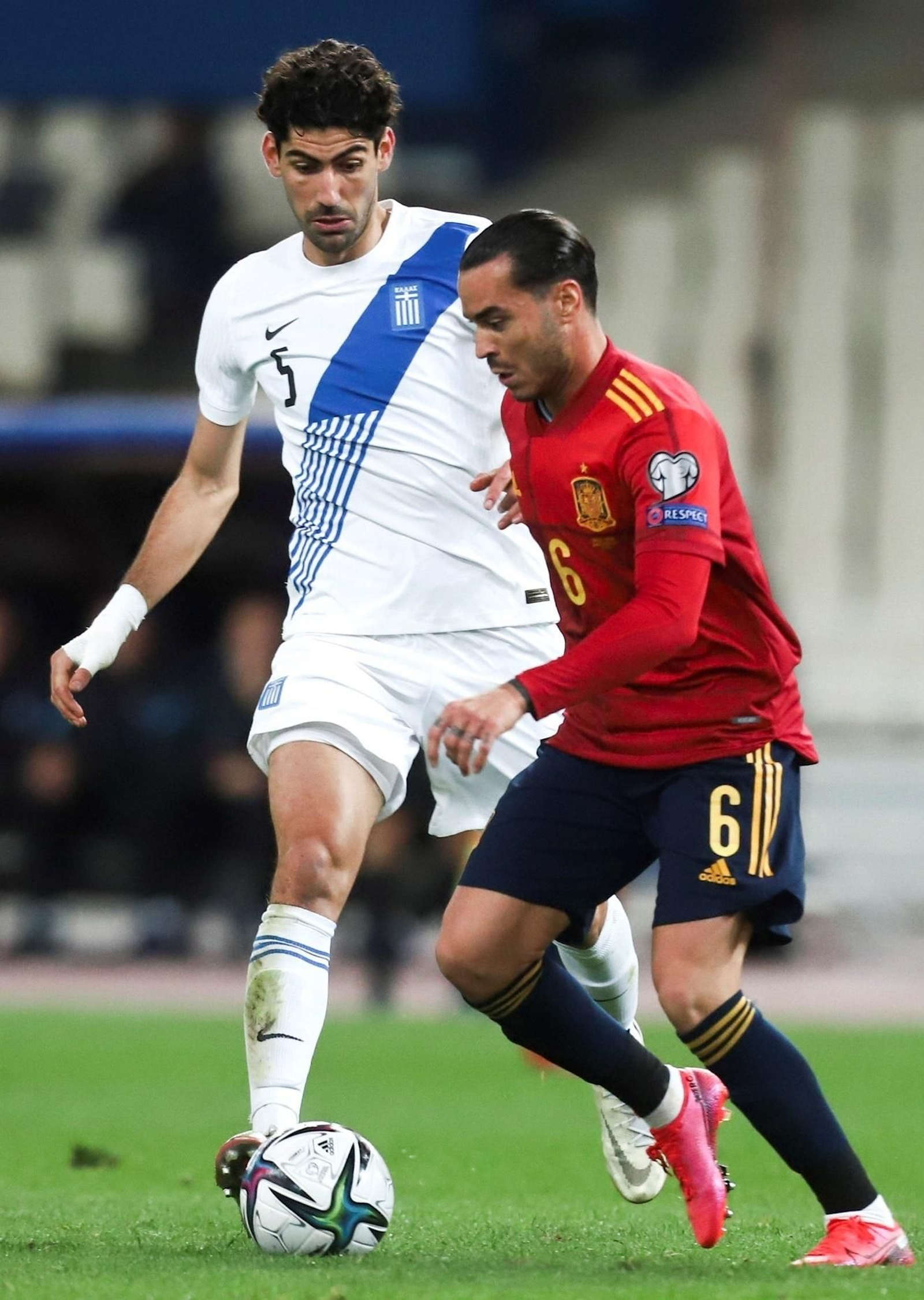 Las imágenes del Grecia-España de clasificación para el Mundial de Catar 2022