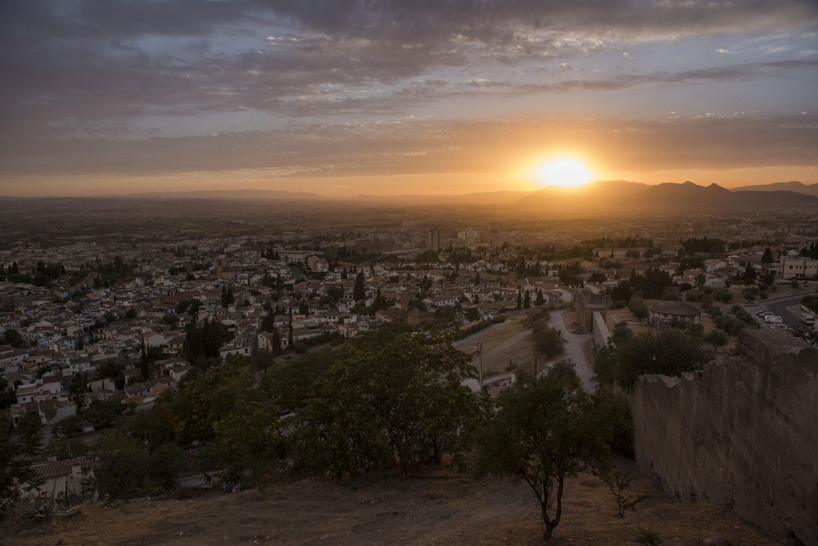 Vistas de Granada desde el mirador de San Miguel Alto.
