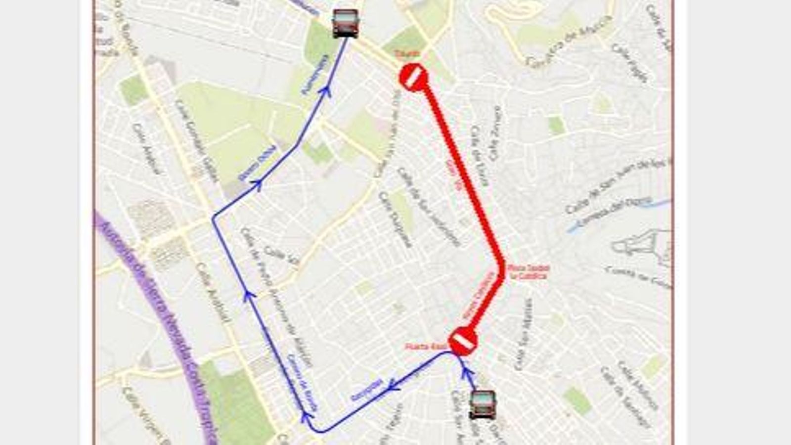 Desvío líneas 4, 8, 11, 21, 33, y C5 servicio suspendido los sábados de 12:00 a 22:00 horas