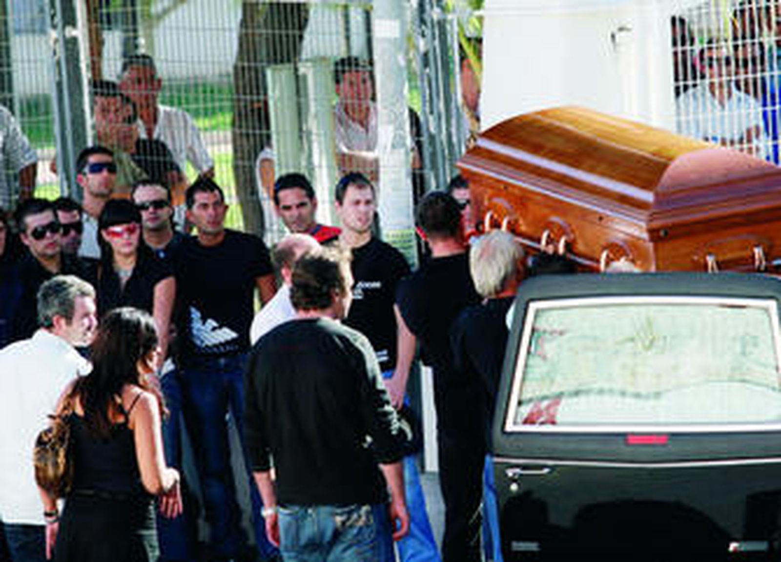 Imagen del entierro del empresario italiano, Giuseppe D'Amico.